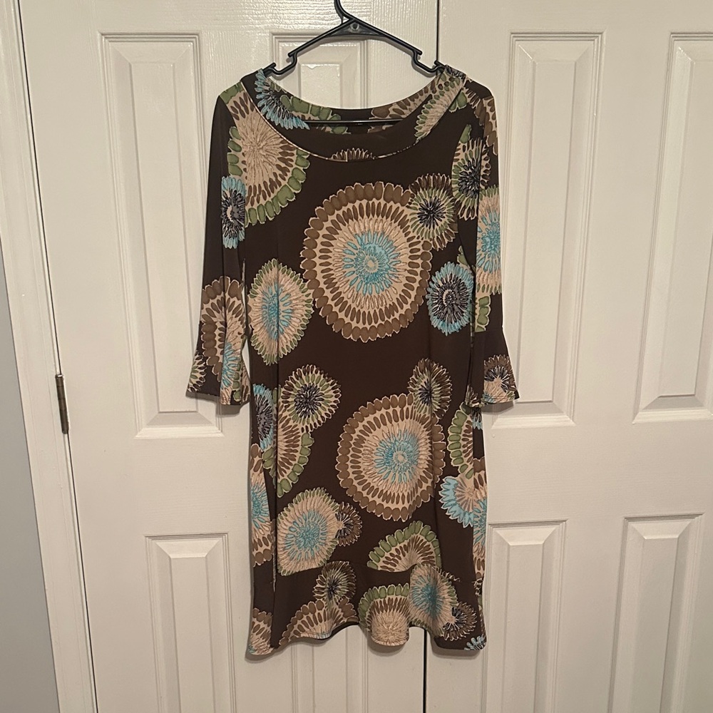 To the Max Brown Floral Tunic Dress